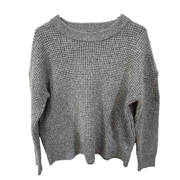 Time And Tru Sz 2XL Gray Waffle Knit Sweater - Picture 1 of 7
